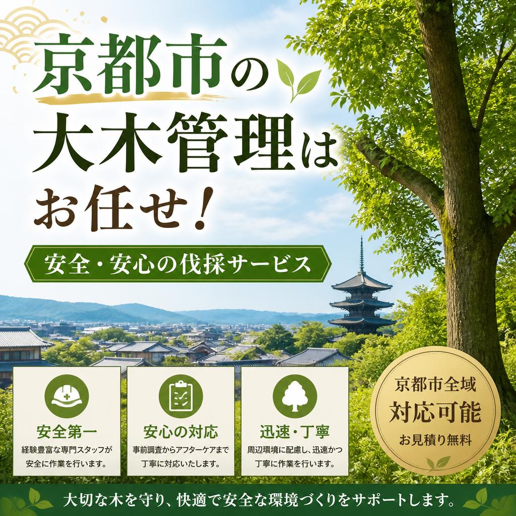 京都市の大木管理はお任せ！安全・安心の伐採サービス